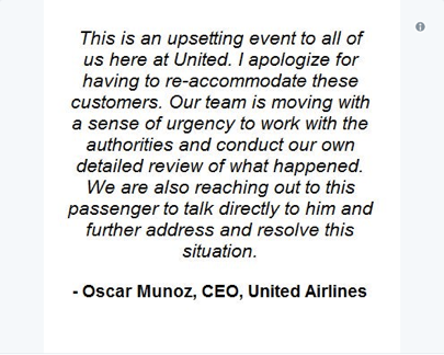 United CEO Quote